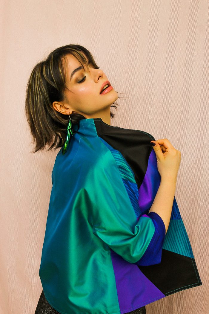 Pure Thai Silk Bolero jacket, by Cashmere and Pearls #cashmereandpearls @sveawedis