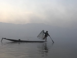 Fisherman, Inle Lake, Lotus Silk