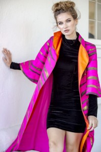 Hand painted Thai silk jacket