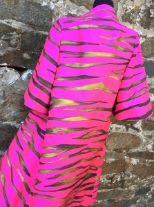 Handpainted Thai silk coat, exclusively for Cashmere and Pearls