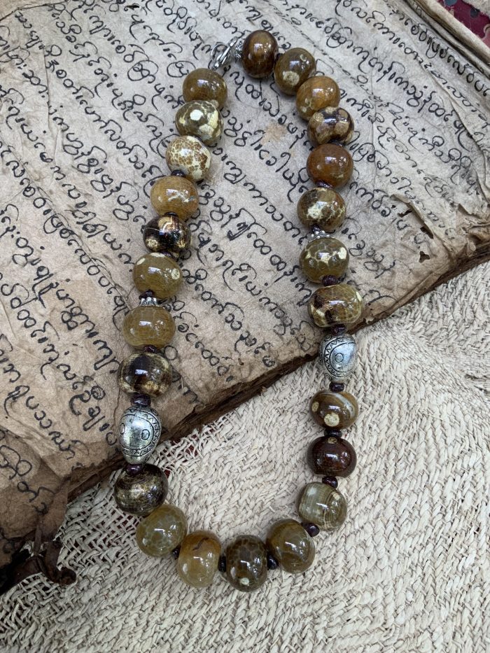 Tourmaline necklace and quartz