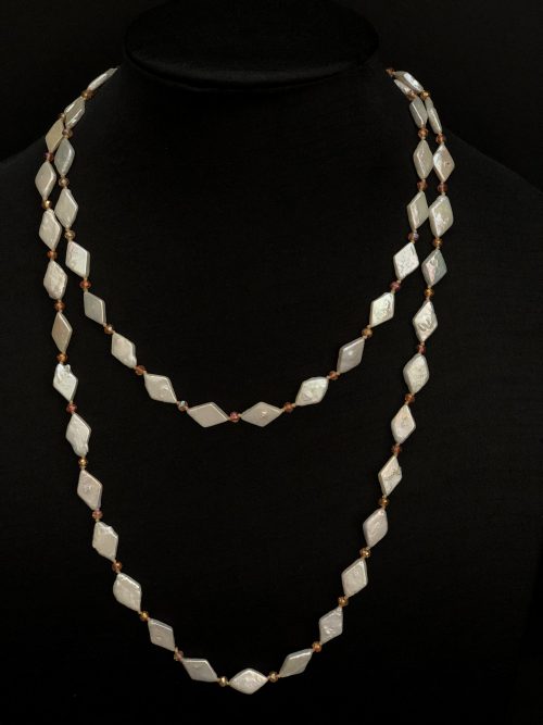 40" Diamond-Shaped Pearl Necklace by Cashmere And Pearls