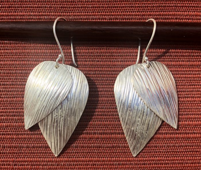 Double Leaf-Hill Tribe Silver Earrings, by Cashmere and Pearls