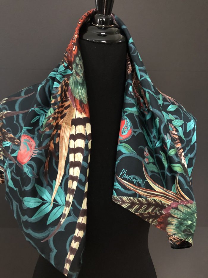 Phannapast designed silk scarf