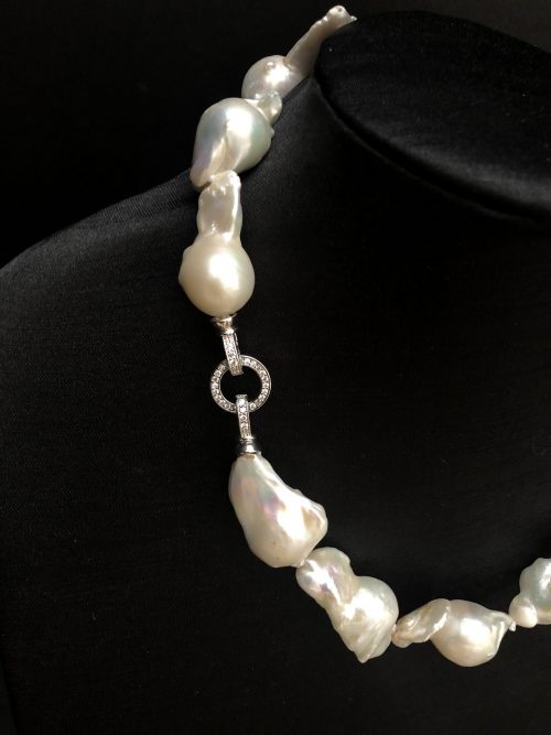 Baroque freshwater pearl necklace, by Cashmere and Pearls #cashmereandpearls