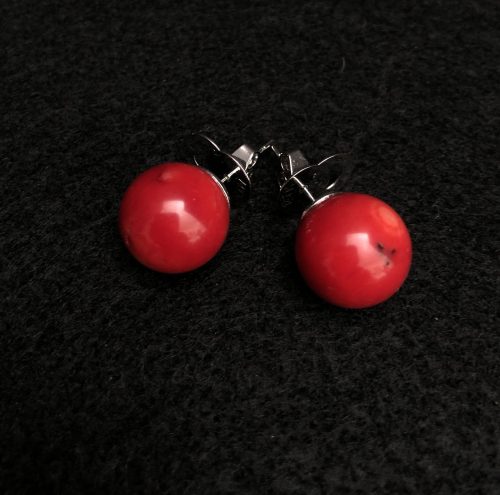 Red Coral earrings, by Cashmere and Pearls