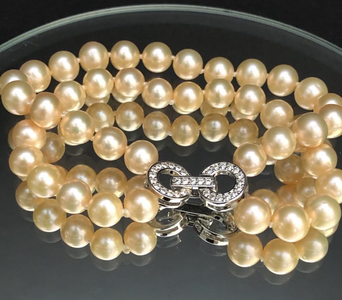 Double Strand Peach Pearl Bracelet, by Cashmere and Pearls