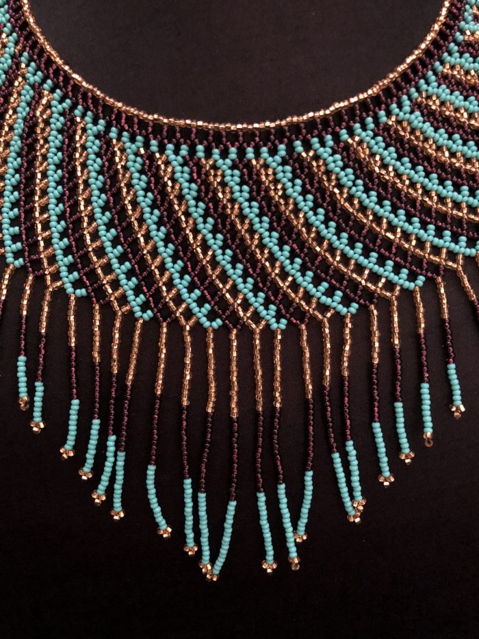 Handcrafted beaded collar