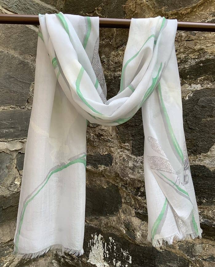 Dragonfly cashmere scarf