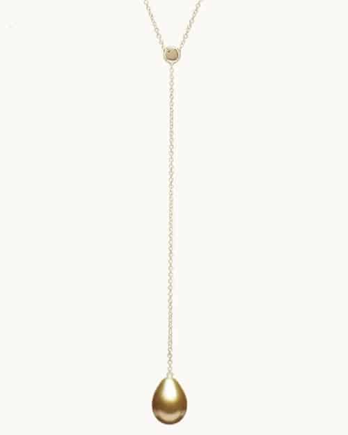 Golden South Sea Pearl Necklace by JEWELMER