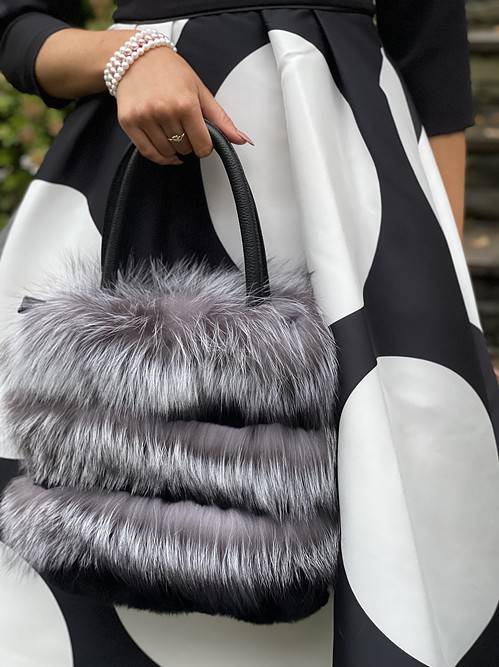 Luxury fur handbag