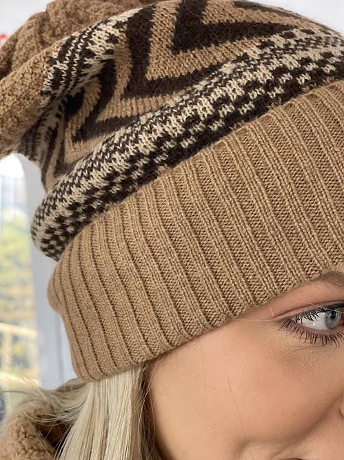 Camel and Yak Wool Knit Cap
