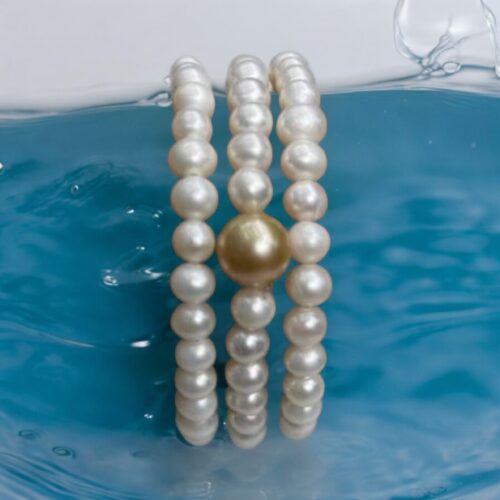 Stackable pearl bracelets Stretch pearl bracelets